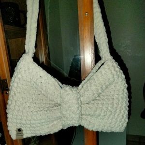 Crochet Bow Bag NWOT